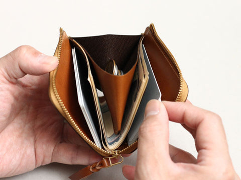 L-Zip wallet “Cram sleeve”(両側スリーブタイプ) L字ファスナー財布